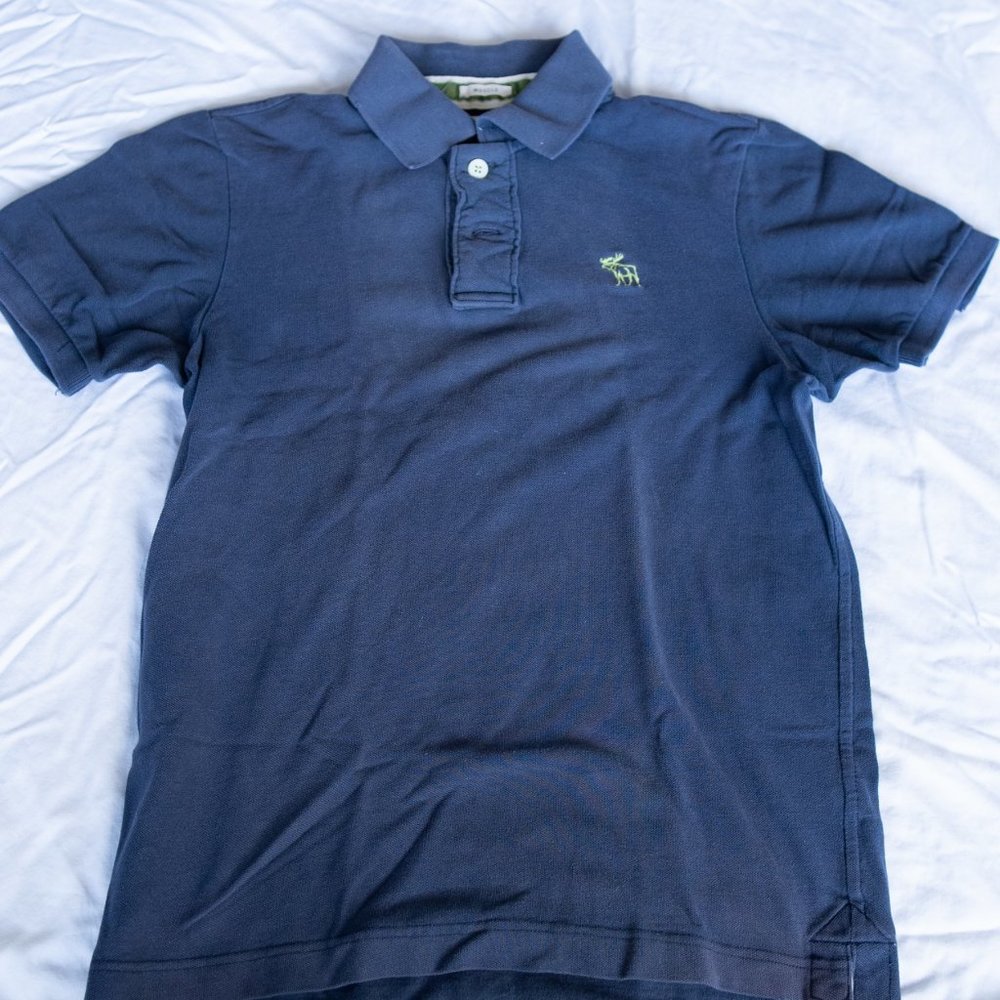 Abercrombie & Fitch blue polo shirt